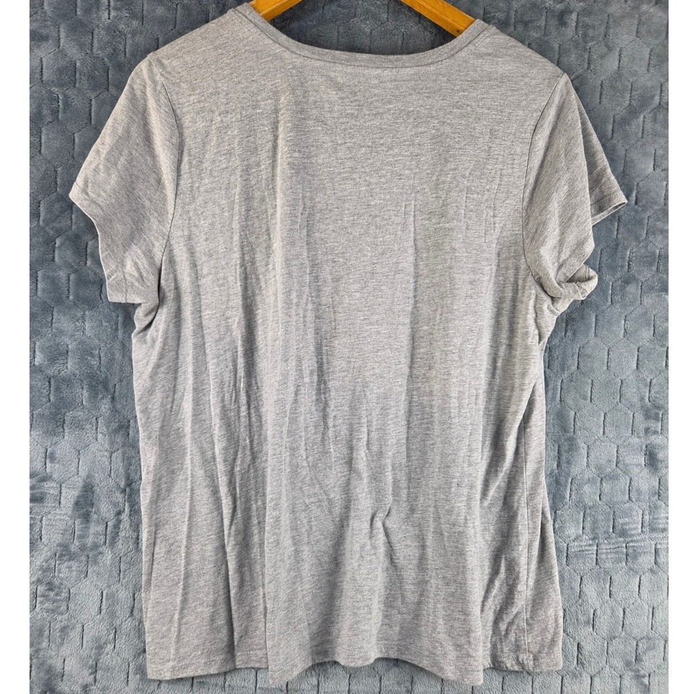 Coca-Cola Graphic T-Shirt Womens 2XL Heather Gray Distressed Logo Short Sleeve - Picture 2 of 5